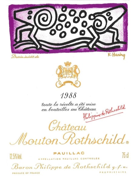 Rượu vang đỏ Chateau Mouton Rothschild (bin soiled label) 1988
