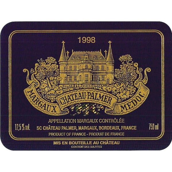 Rượu vang đỏ Chateau Palmer 1998