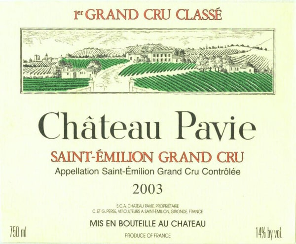 Rượu vang đỏ Chateau Pavie (chai Magnum 1,5 lít) 2003