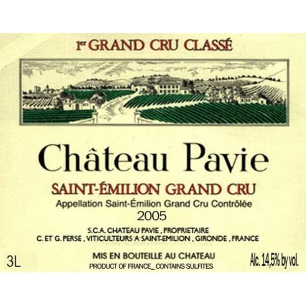 Rượu vang đỏ Chateau Pavie (chai Magnum 1,5 lít) 2005