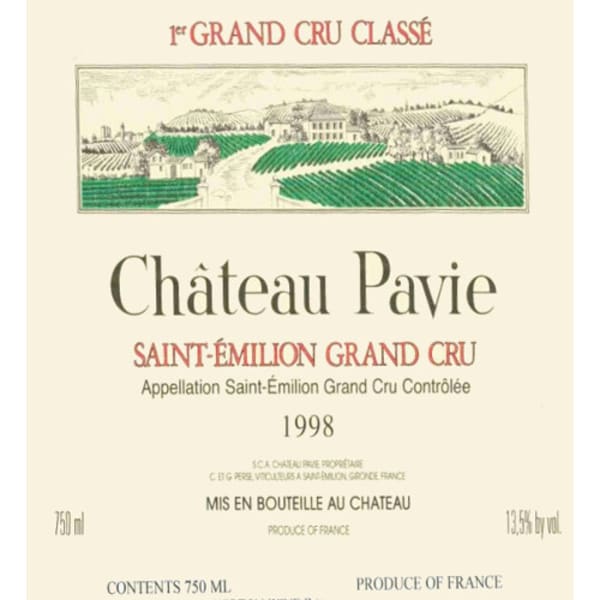 Rượu vang đỏ Chateau Pavie 1998