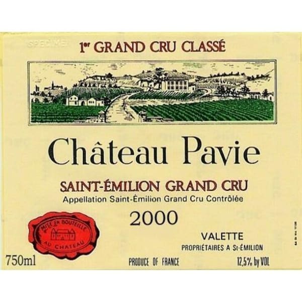 Rượu vang đỏ Chateau Pavie 2000