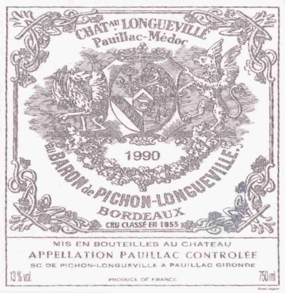 Rượu vang đỏ Chateau Pichon-Longueville Baron 1990