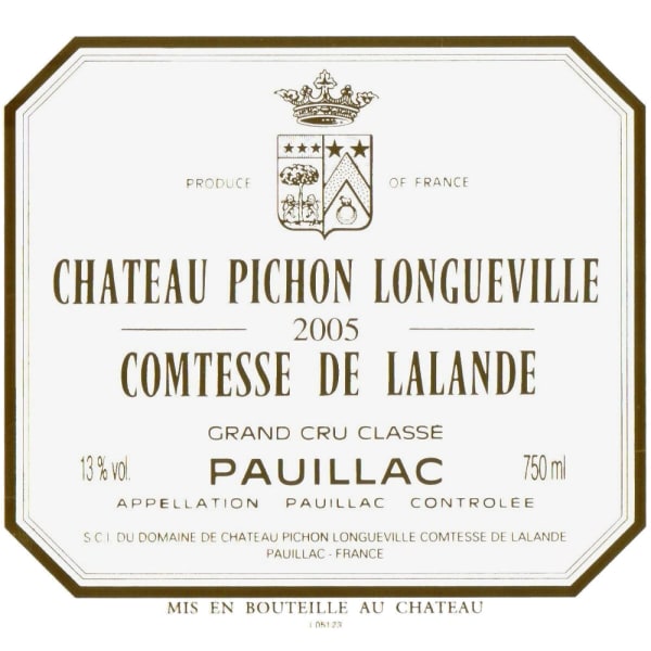 Rượu vang đỏ Chateau Pichon Longueville Comtesse de Lalande (chai 6 lít) 2005