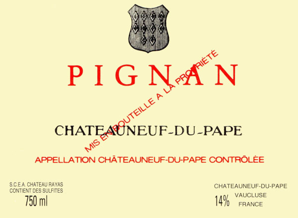 Rượu vang đỏ Chateau Rayas Pignan Chateauneuf-du-Pape 2009