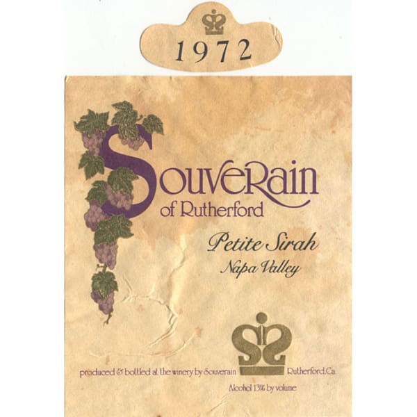 Rượu vang đỏ Chateau Souverain Petite Sirah 1972