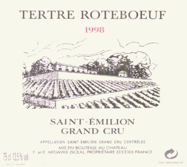 Rượu vang đỏ Chateau Tertre Roteboeuf 1998