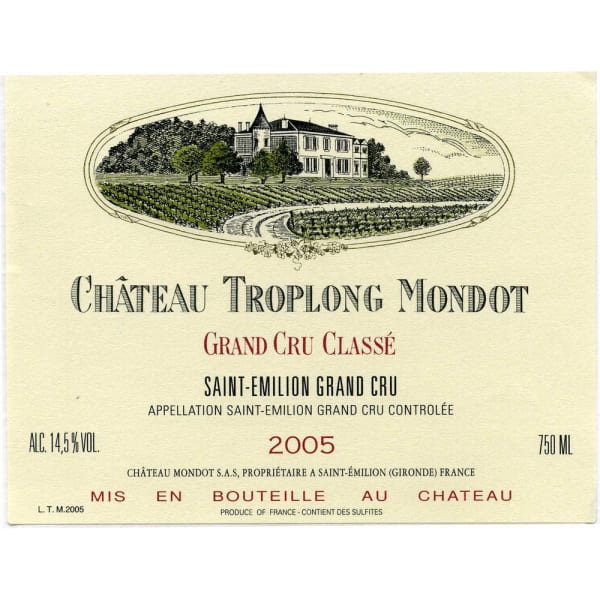 Rượu vang đỏ Chateau Troplong Mondot 2005