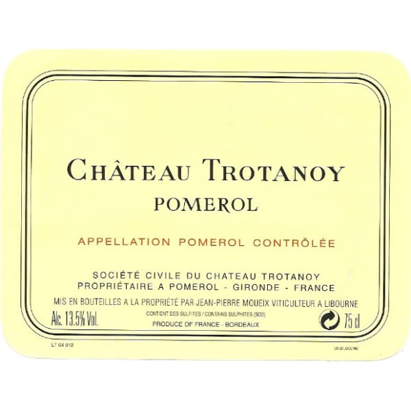 Rượu vang đỏ Chateau Trotanoy 2001