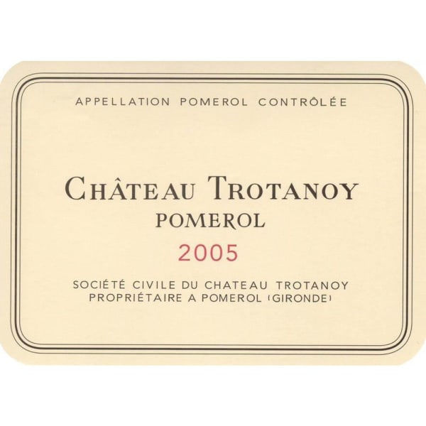 Rượu vang đỏ Chateau Trotanoy 2005