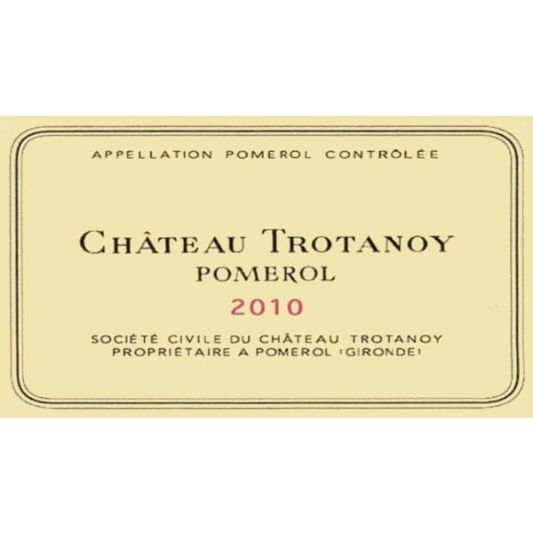Rượu vang đỏ Chateau Trotanoy 2010