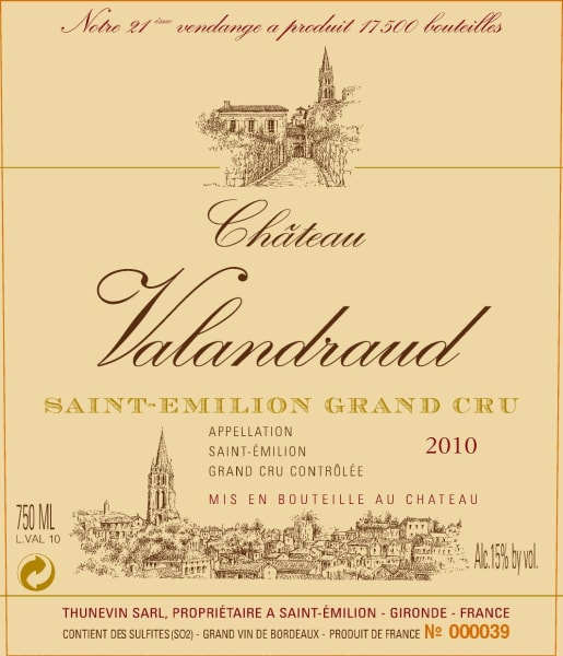 Rượu vang đỏ Chateau Valandraud 2010