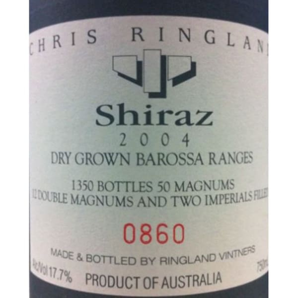 Rượu vang đỏ Chris Ringland Shiraz 2004