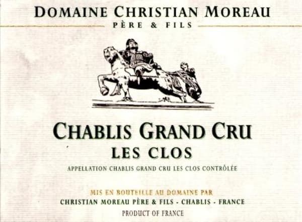Rượu vang trằng Christian Moreau Chablis Les Clos Grand Cru 2019