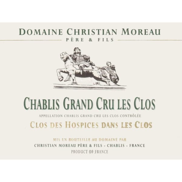 Rượu vang trằng Christian Moreau Chablis Les Clos Grand Cru Clos des Hospices 2012