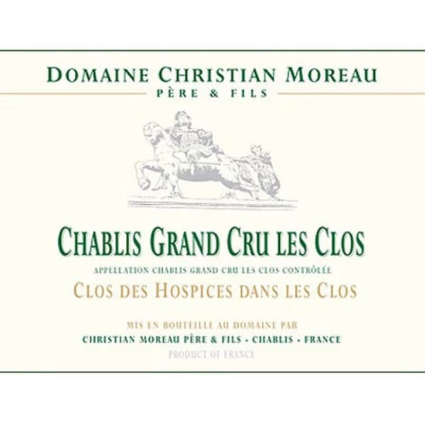 Rượu vang trằng Christian Moreau Chablis Les Clos Grand Cru Clos des Hospices 2015