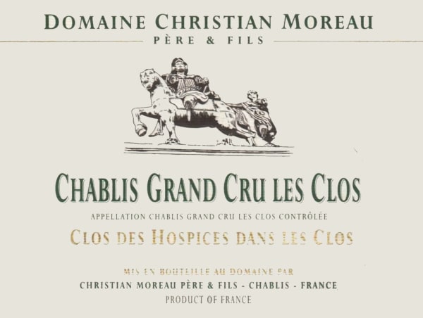 Rượu vang trằng Christian Moreau Chablis Les Clos Grand Cru Clos des Hospices 2018