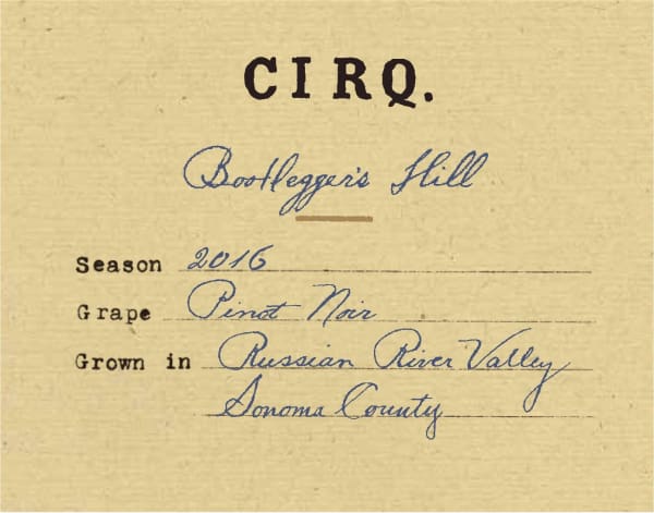 Rượu vang đỏ Cirq Bootleggers Hill Pinot Noir 2016