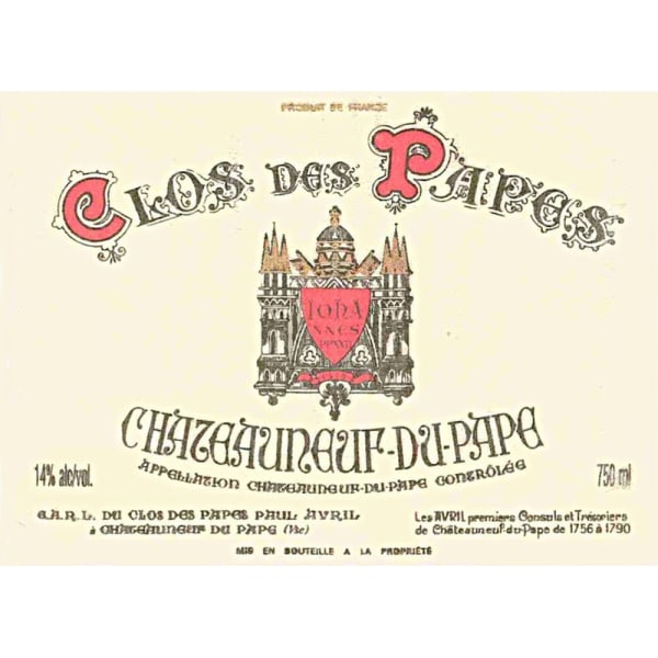 Rượu vang đỏ Clos des Papes Chateauneuf-du-Pape (chai Magnum 1,5 lít) 2000