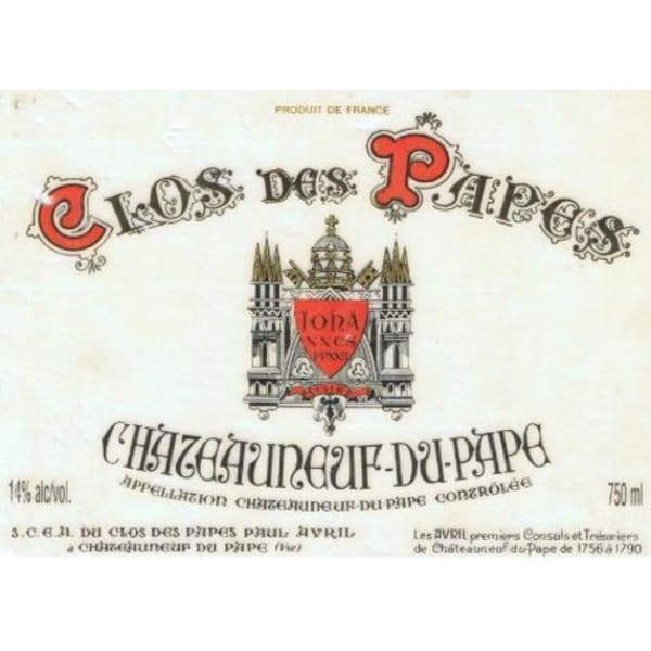 Rượu vang đỏ Clos des Papes Chateauneuf-du-Pape (chai Magnum 1,5 lít) 2005