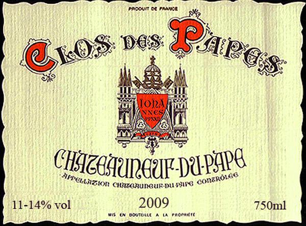 Rượu vang đỏ Clos des Papes Chateauneuf-du-Pape (chai Magnum 1,5 lít) 2009