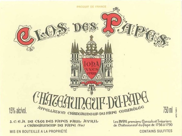 Rượu vang đỏ Clos des Papes Chateauneuf-du-Pape (chai Magnum 1,5 lít) 2013