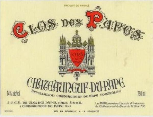 Rượu vang đỏ Clos des Papes Chateauneuf-du-Pape (chai 3 lít) 2006