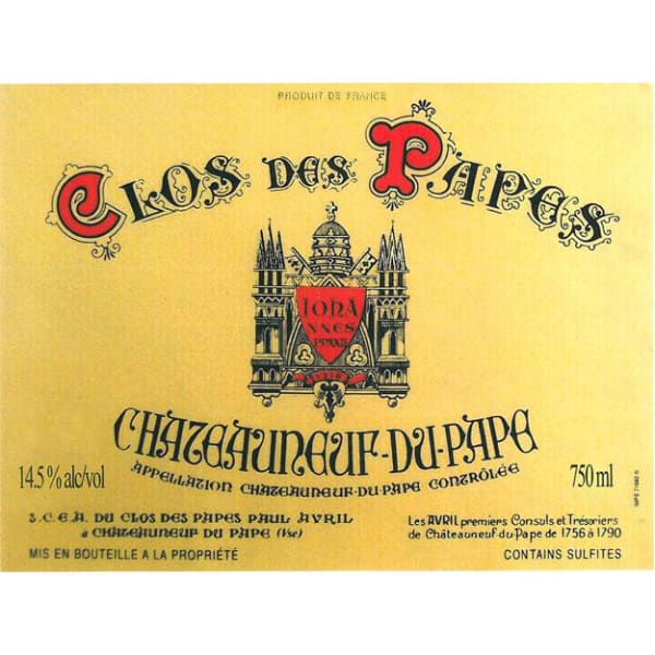 Rượu vang trằng Clos des Papes Chateauneuf-du-Pape Blanc 2005