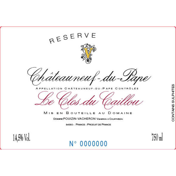 Rượu vang đỏ Clos du Caillou Chateauneuf-du-Pape Reserve 2020