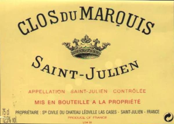 Rượu vang đỏ Clos du Marquis (1.5 Liter Magnum - scuffed label) 2003