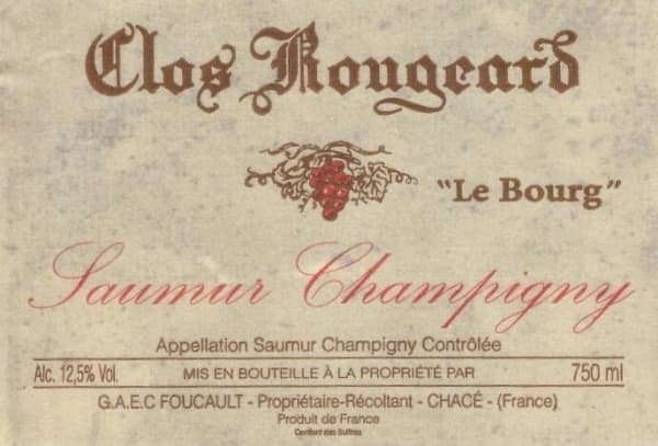 Rượu vang đỏ Clos Rougeard Le Bourg 2011