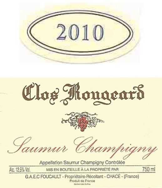 Rượu vang đỏ Clos Rougeard Saumur-Champigny Le Clos 2010