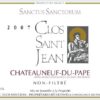 Rượu vang đỏ Clos Saint Jean Sanctus Sanctorum 2007