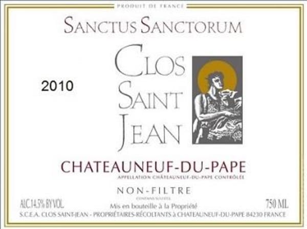 Rượu vang đỏ Clos Saint Jean Sanctus Sanctorum 2010