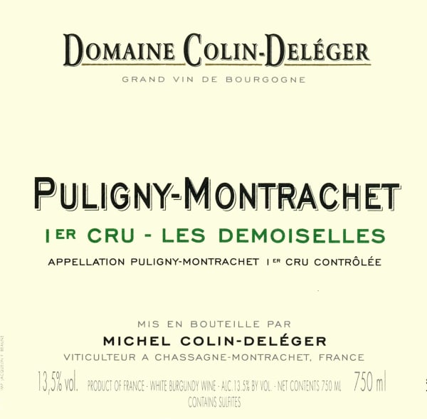 Rượu vang trằng Colin-Deleger Puligny Montrachet Premier Cru Les Demoiselles 2012
