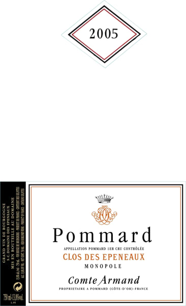 Rượu vang đỏ Comte Armand Pommard Clos des Epeneaux Monopole (chai Magnum 1,5 lít) 2005