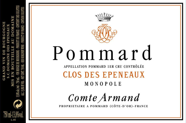 Rượu vang đỏ Comte Armand Pommard Clos des Epeneaux Premier Cru Monopole 2019
