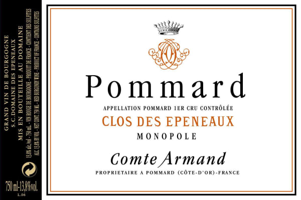 Rượu vang đỏ Comte Armand Pommard Clos des Epeneaux Premier Cru Monopole 2020