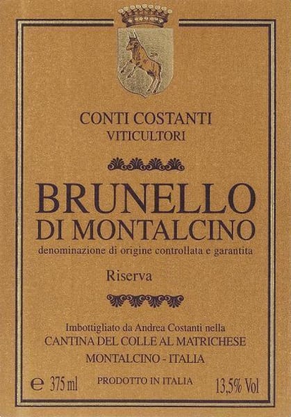Rượu vang đỏ Conti Costanti Brunello di Montalcino Riserva 2012