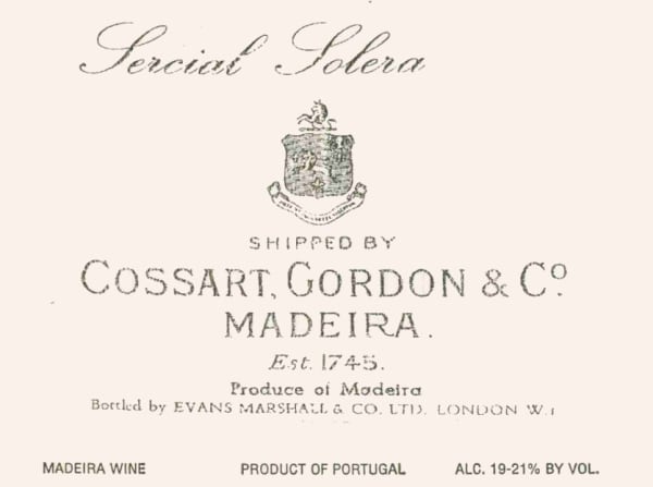 Rượu vang trằng Cossart Gordon Madeira Sercial Solera 1925