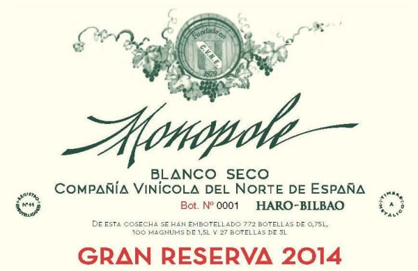 Rượu vang trằng Cune Monopole Clasico Gran Reserva 2014