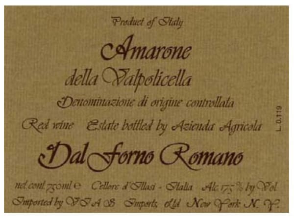 Rượu vang đỏ Dal Forno Romano Amarone della Valpolicella 2001