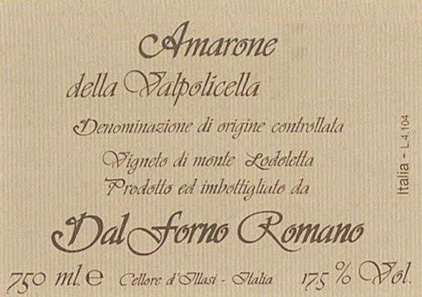 Rượu vang đỏ Dal Forno Romano Monte Lodoletta Amarone della Valpolicella 2004