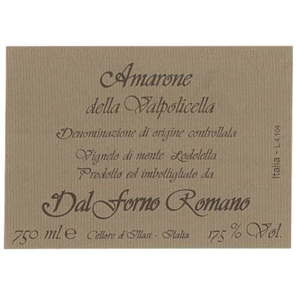 Rượu vang đỏ Dal Forno Romano Monte Lodoletta Amarone della Valpolicella 2009