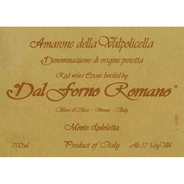 Rượu vang đỏ Dal Forno Romano Monte Lodoletta Amarone della Valpolicella 2011