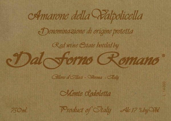 Rượu vang đỏ Dal Forno Romano Monte Lodoletta Amarone della Valpolicella 2015