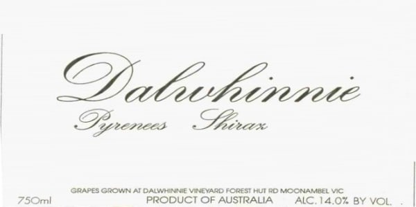 Rượu vang đỏ Dalwhinnie Winery Pyrenees Shiraz 2001