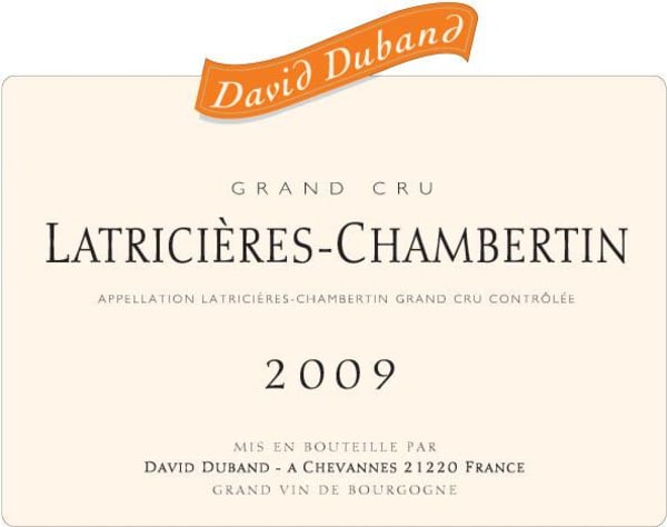 Rượu vang đỏ David Duband Latricieres-Chambertin Grand Cru 2009