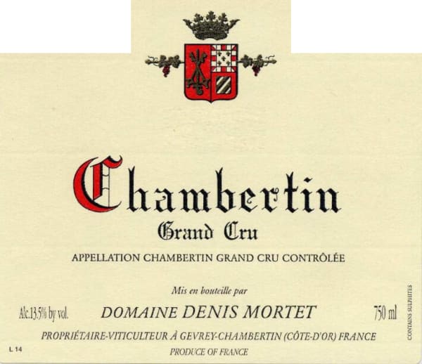 Rượu vang đỏ Denis Mortet Chambertin Grand Cru 2017
