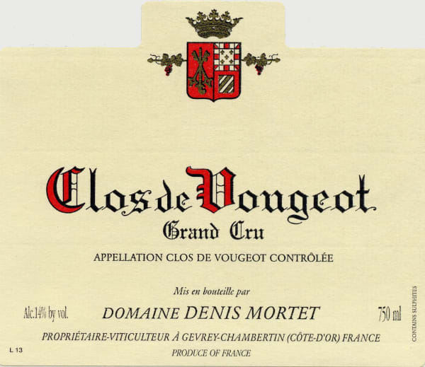 Rượu vang đỏ Denis Mortet Clos de Vougeot Grand Cru 2009